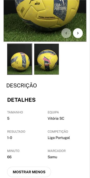 Bola de jogo do golo da vitória