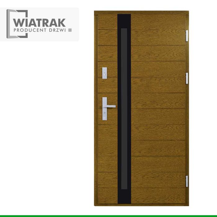 Drzwi zewnętrzne drewniane
