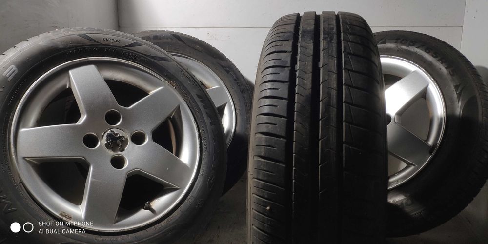 Koła 185/65R15 lato 4x108 PEUGEOT alusy 15 komplet 4szt jak NOWE ładne