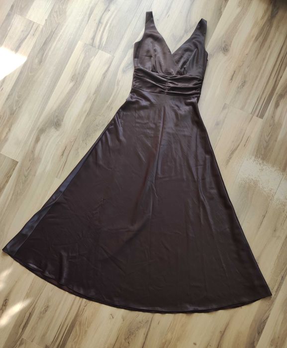 Sukienka wieczorowa długa brązowa roz. 36