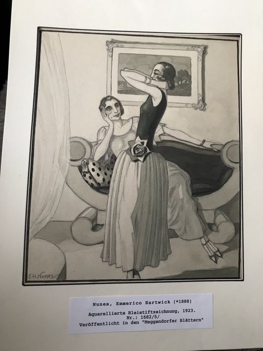 Desenho Emmérico Nunes pintura arte portuguesa 1925 aguarelado