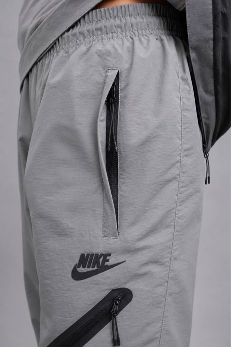 Чоловічий спортивний костюм Nike Tech Fleece демісезонний плащівка жатка графіт весна-осінь з капюшоном.