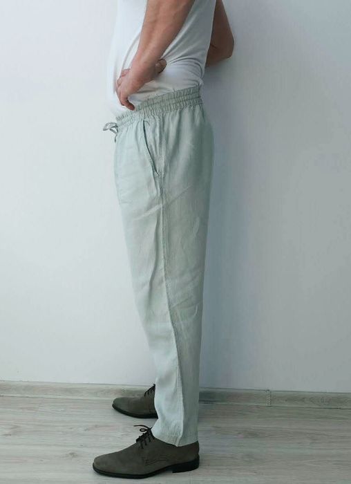 H&M premium spodnie 100%Lniane męskie M/L