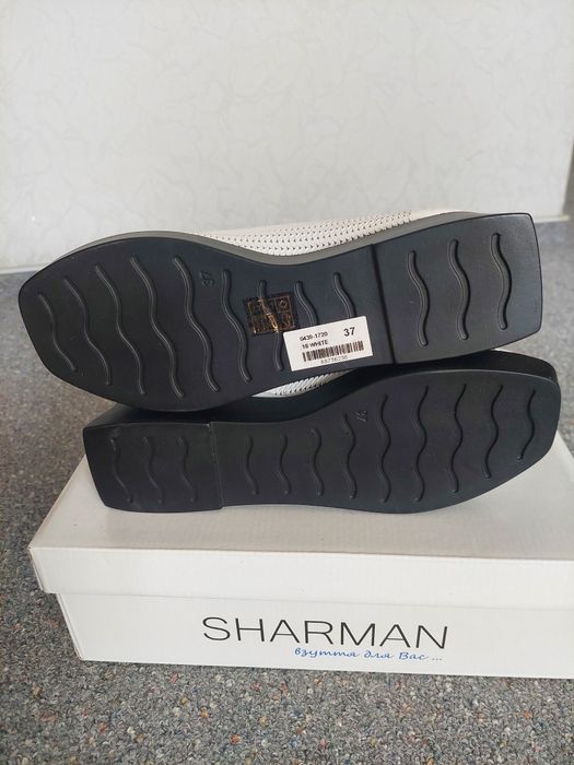 Туфли босоножки Sharman натуральная кожа белые на платформе на каблуке