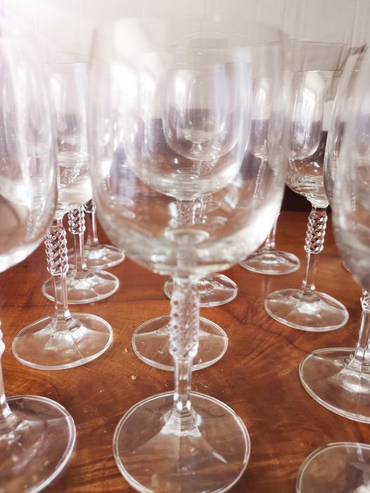 Conjunto de copos de cristal