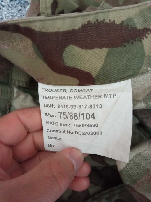 Calças militares camufladas MTP multicam MK1 do Exército Britânico