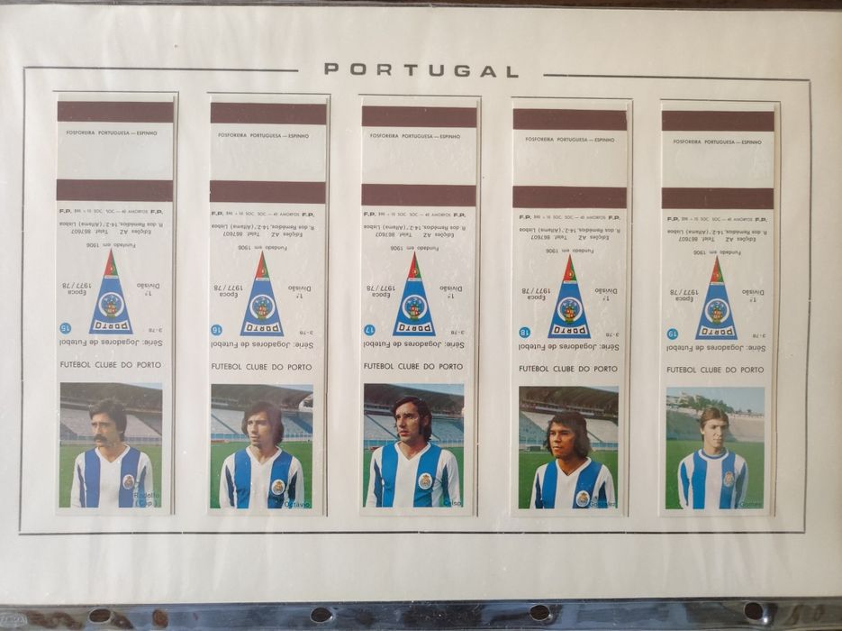 Coleção completa de carteiras de fósforos Futebol Clube do Porto 77/78