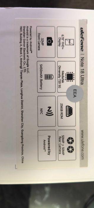 Note 18 Ultra Dual 5g 256gb 6gb Ram Cinzento Ulefone