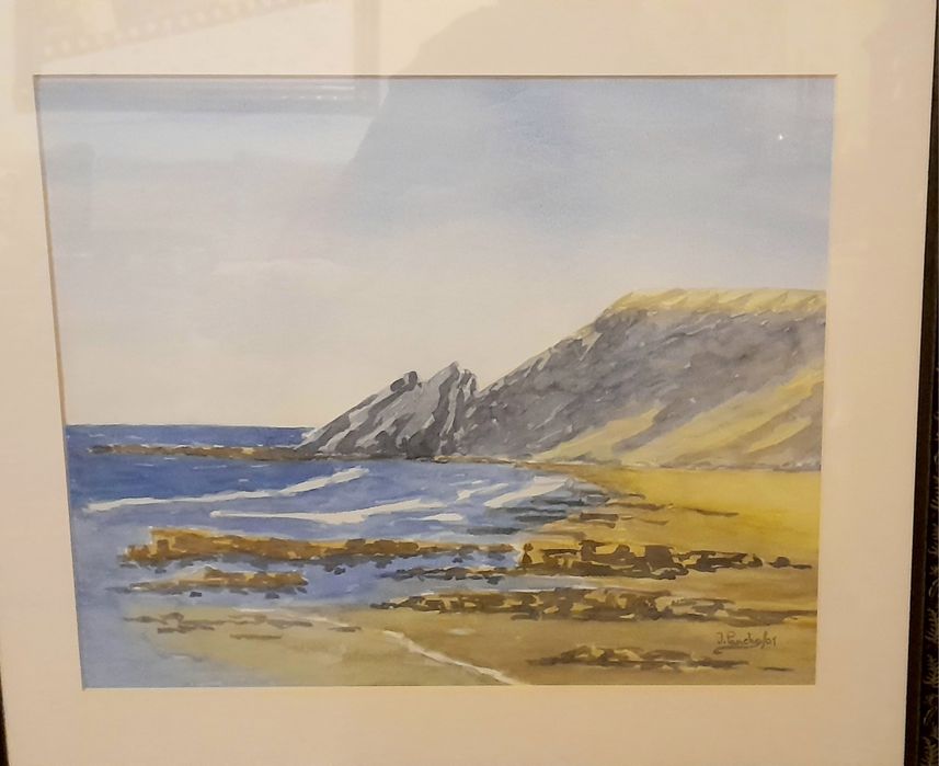 Pintura original emoldurada