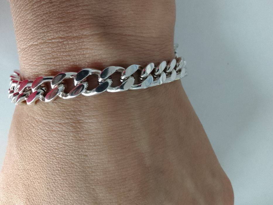 Srebrna damska bransoletka Warmet pancerka srebro 925 długość 21cm   513