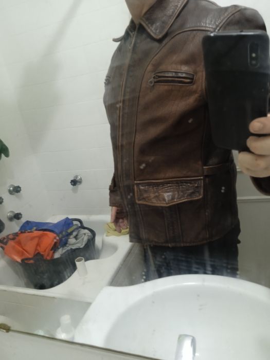 Casaco em pele Marlboro classic