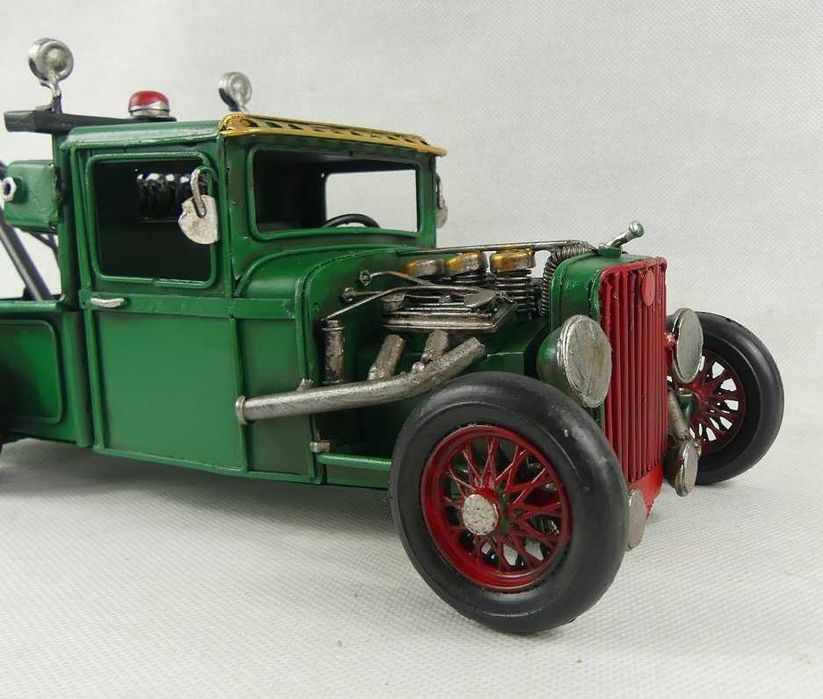 Metalowy model pojazd HOT ROD auto pomoc drogowa