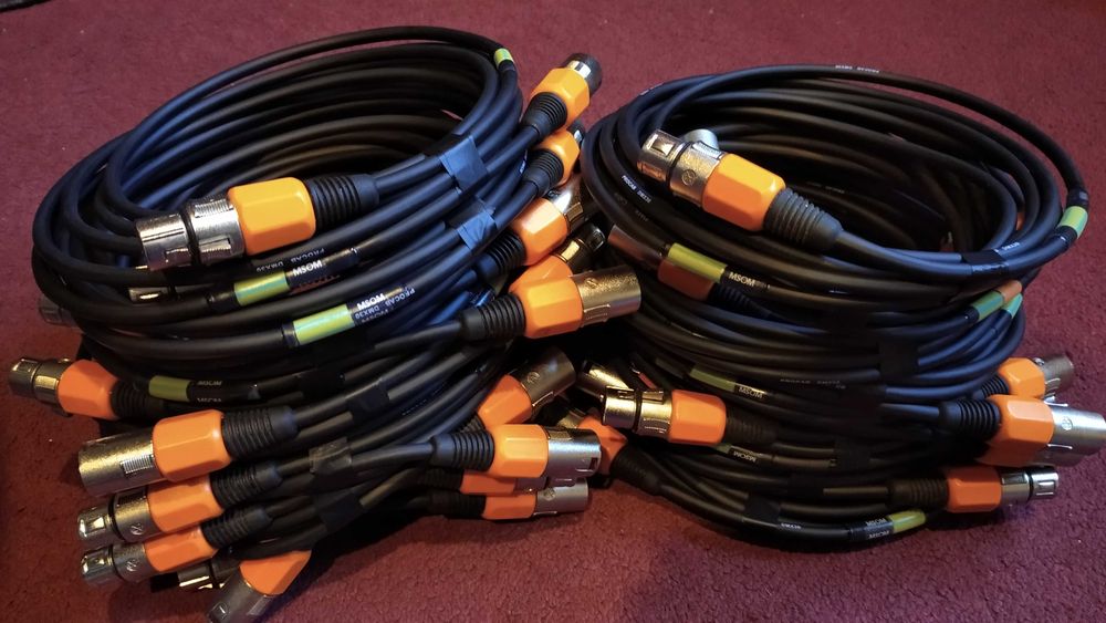 Cabos XLR, DMX, powercon, schucko, Harting, Link LK