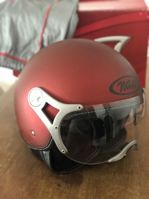 Capacete NAU tamanho L NOVO bordeaux mate