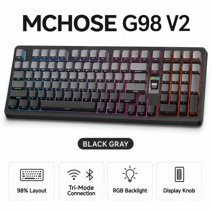 ‼️Клавіатура MCHOSE G75 G75 V2 G87 V2 K87S JET75 ACE68 G98 K99 ACE68 Turbo RGB