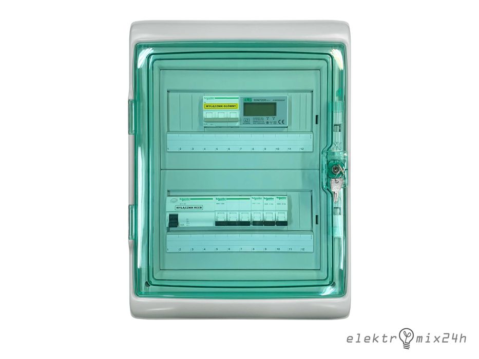 Rozdzielnica natynkowa, hermetyczna z licznikiem Schneider Electric