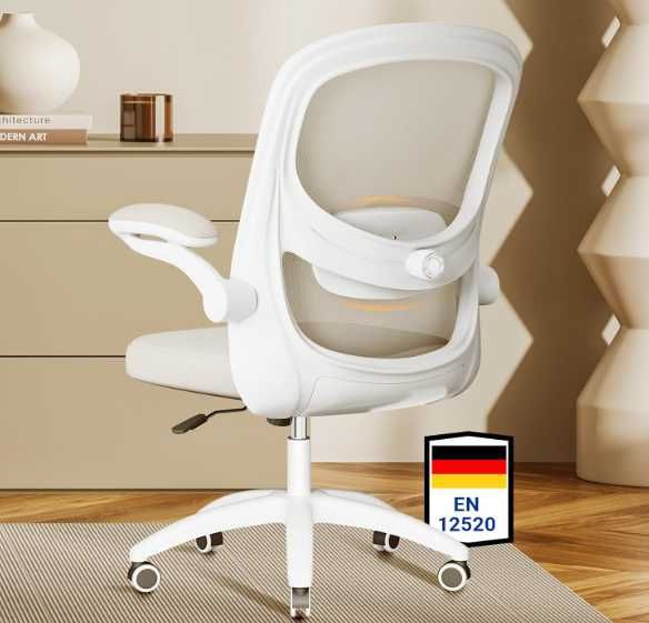 Krzesło biurowe ergonomiczne MELOKEA F048 EN12520 białe