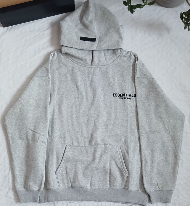 Худі essentials fear of god gray and black