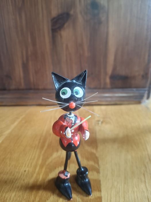 Koty figurki vintage z lat 80 PRL