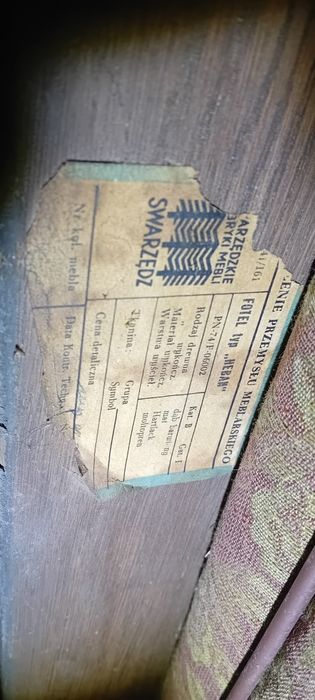 Fotel typ heban lata 70-80 w stylu shabby chic Swarzędz