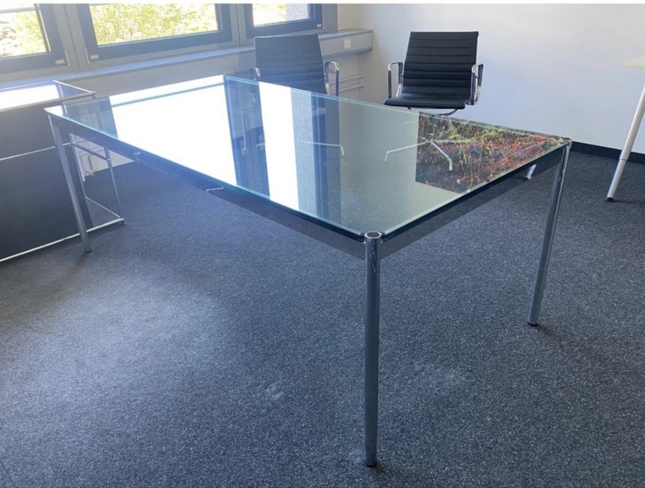 Usm haller stół konferencyjny biurko 200x100szklany blat