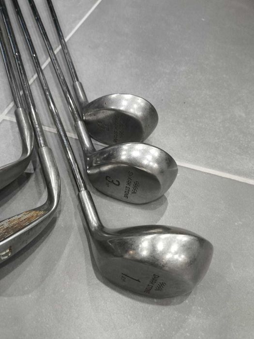 Carrinho de golfe, tacos, bolas, completo profissional, extras