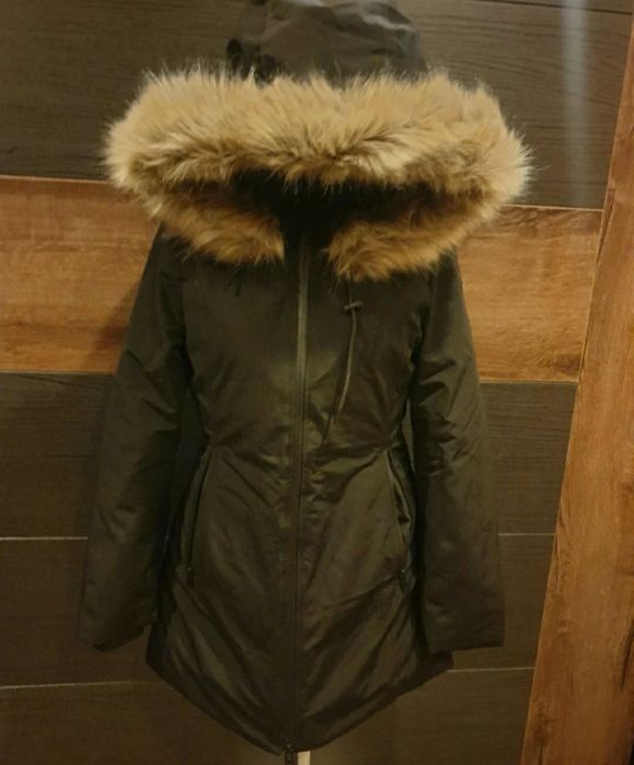 czarna zimowa parka kurtka XL zara
