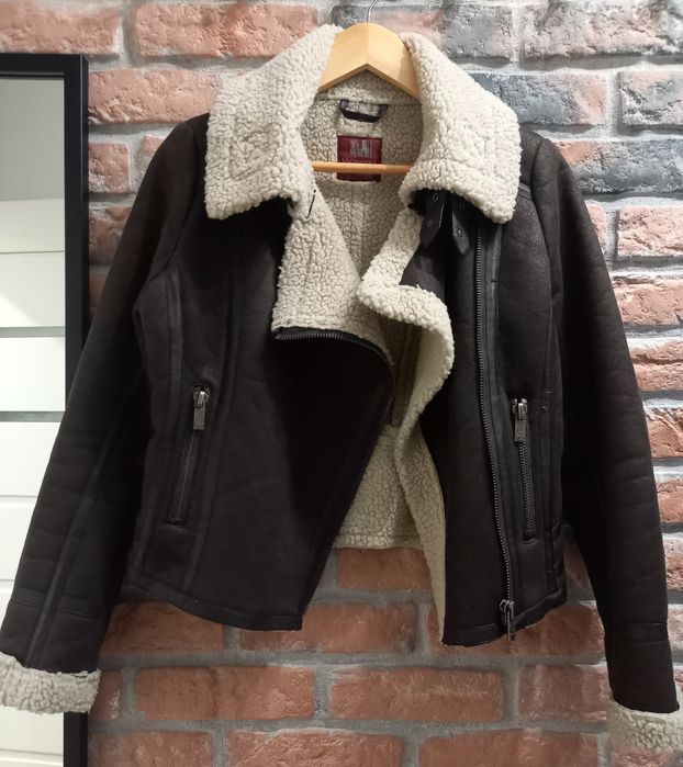 Krótka kurtka ramoneska kożuszek Viceversa S/36