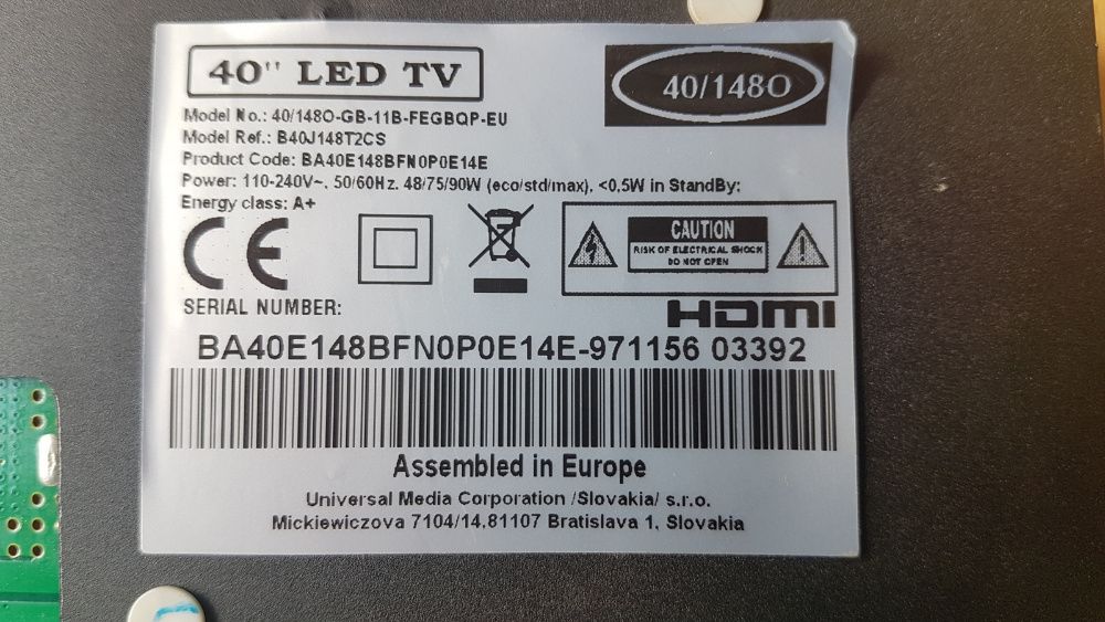 Blaupunkt B40J148T2CS części głosniki JBL