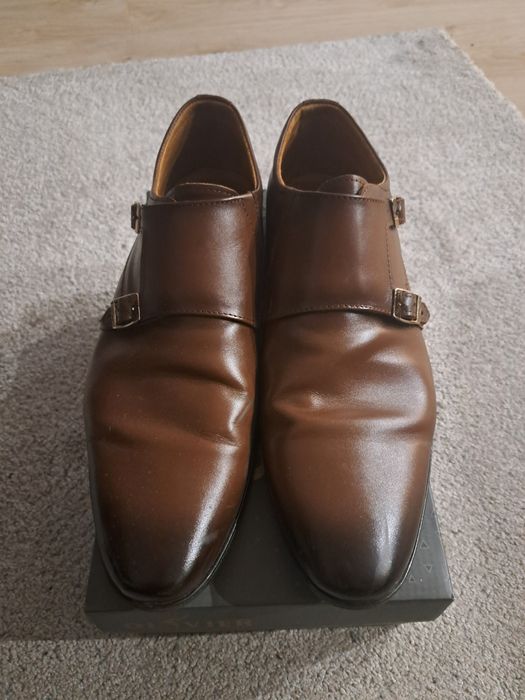 Skórzane buty męskie monki Oliver r. 45
