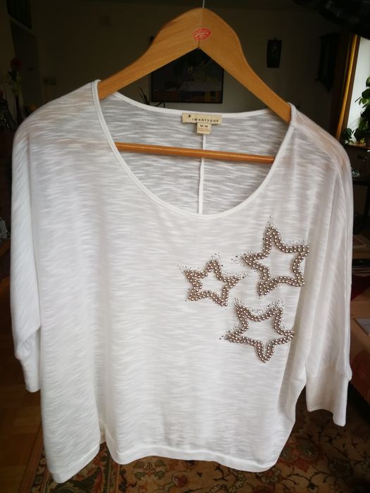 Bluzka damska biała rozmiar M oversize.