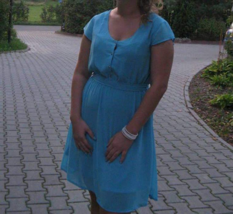 Niebieska sukienka M