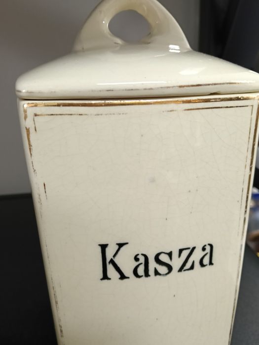 Przedwojenne pojemnik na kaszę Chodzież