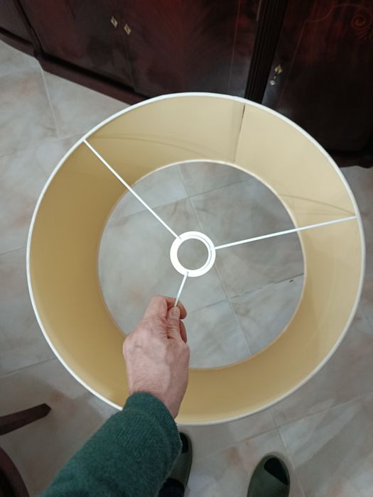 Abajour 40x25 branco creme
