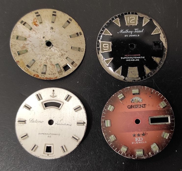 4 mostradores usados, Zenith defy, Latino, Tissot e Orient