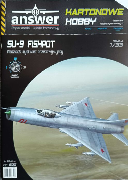Model kartonowy Answer 3/2025 : samolot SU-9 FISHPOT