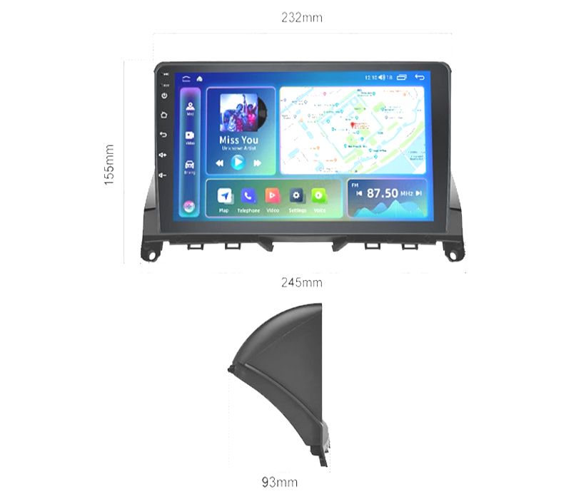 RÁDIO GPS ANDROID 13 MERCEDES CLASSE C W204 07-11