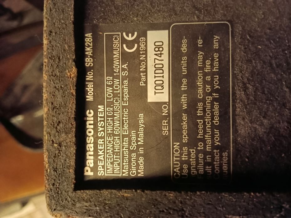 Colunas Panasonic