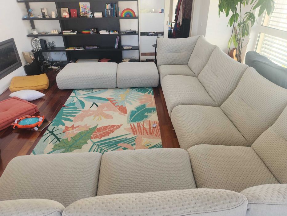 Sofá 8 peças Roche Bobois "Temps Calme" cinzento