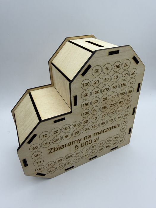 Skarbonka serce na wspólne oszczędzanie – prezent dla pary