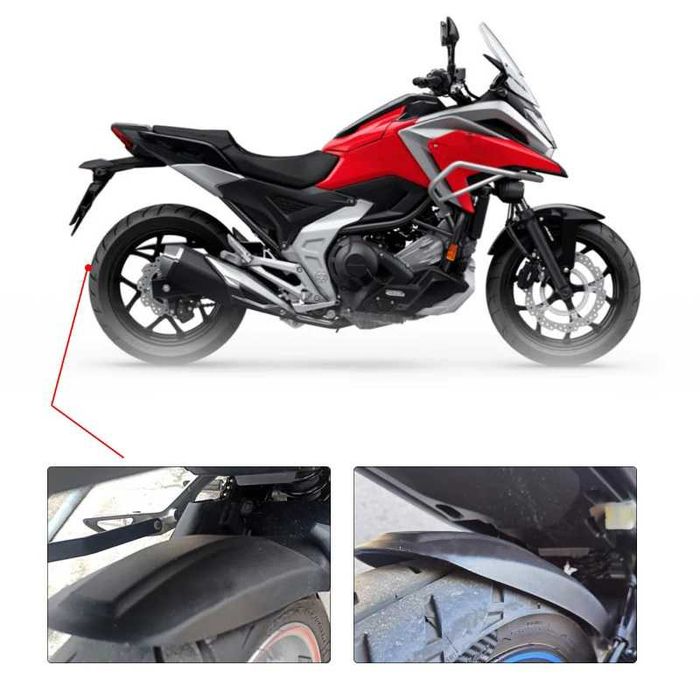 Kit Extensão Guarda-Lamas Dianteiro e Traseiro Honda NC700 NC750 S/X