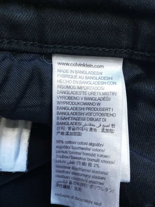 Męskie spodnie jeansowe Calvin Klein slim stretch W36 L 32
