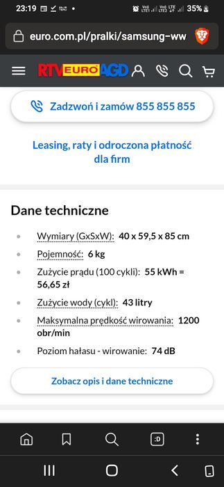Pralka Samsung używana