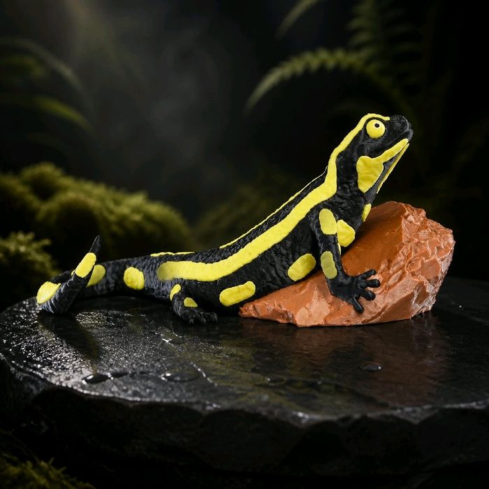 Salamandra Plamista Wyjątkowa Ozdoba Akcent na Regał lub do Roślin