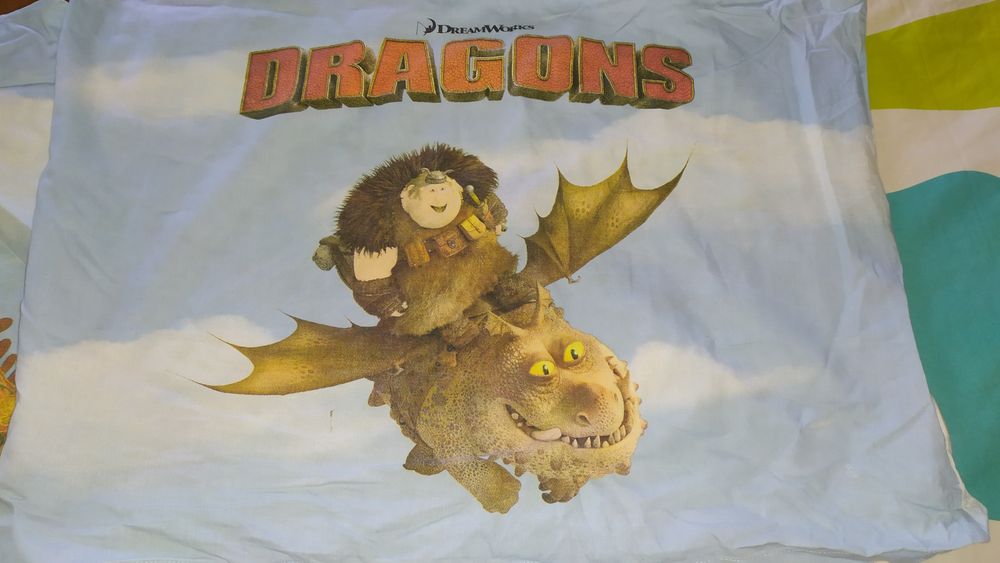 Conjunto dragons capa de edredom+ lençol+ 2 fronhas