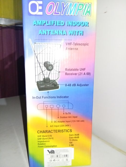 Antena nova na caixa