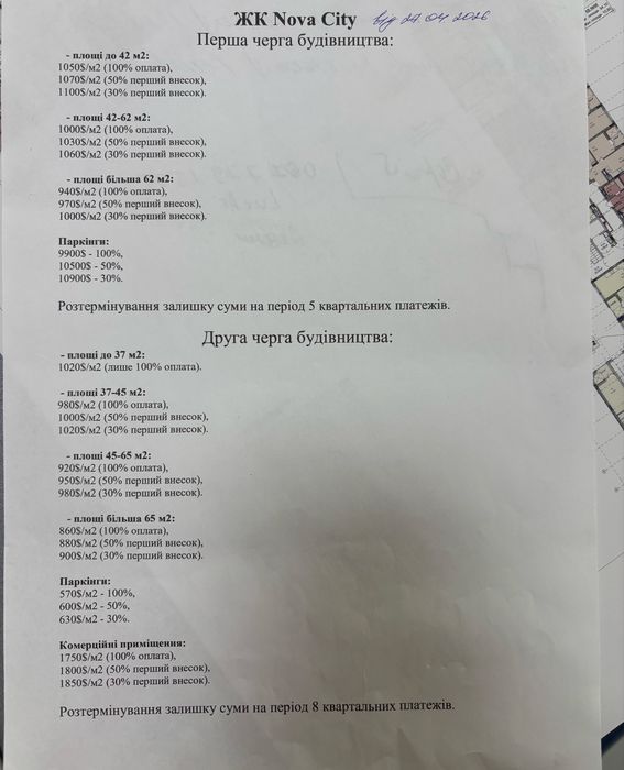 ВІДДІЛ ПРОДАЖУ Продаж 3 кімнатної квартири, ЖК Nova City, I черга