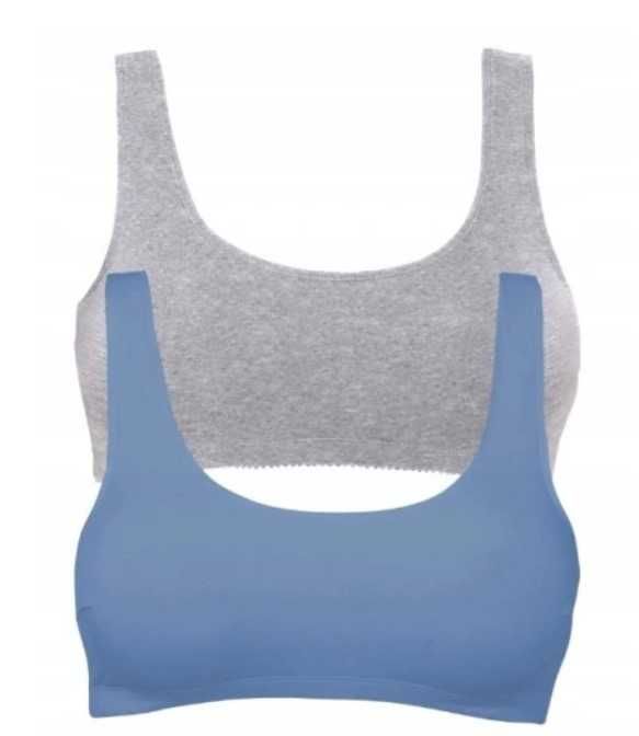 _NOWY biustonosz SPORTOWY bezszwowy 2 pack r. M/38 bawełna