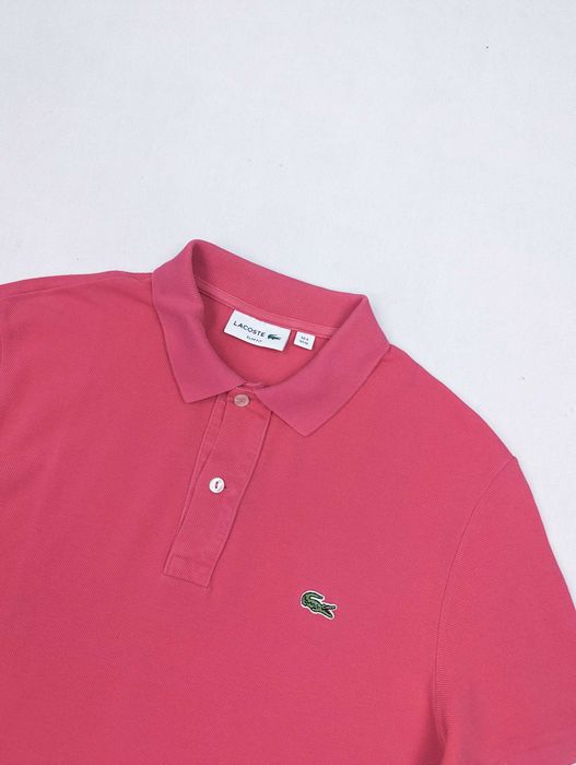 Lacoste różowa koszulka polo M