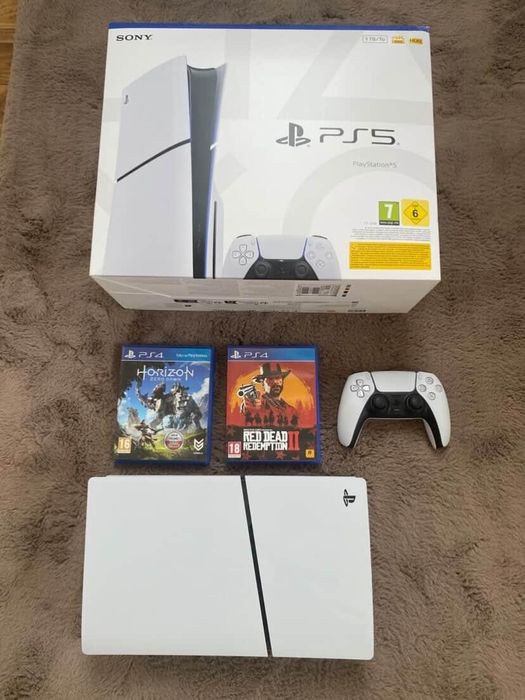 Sprzedam konsole ps5 slim 1tb+2 gry